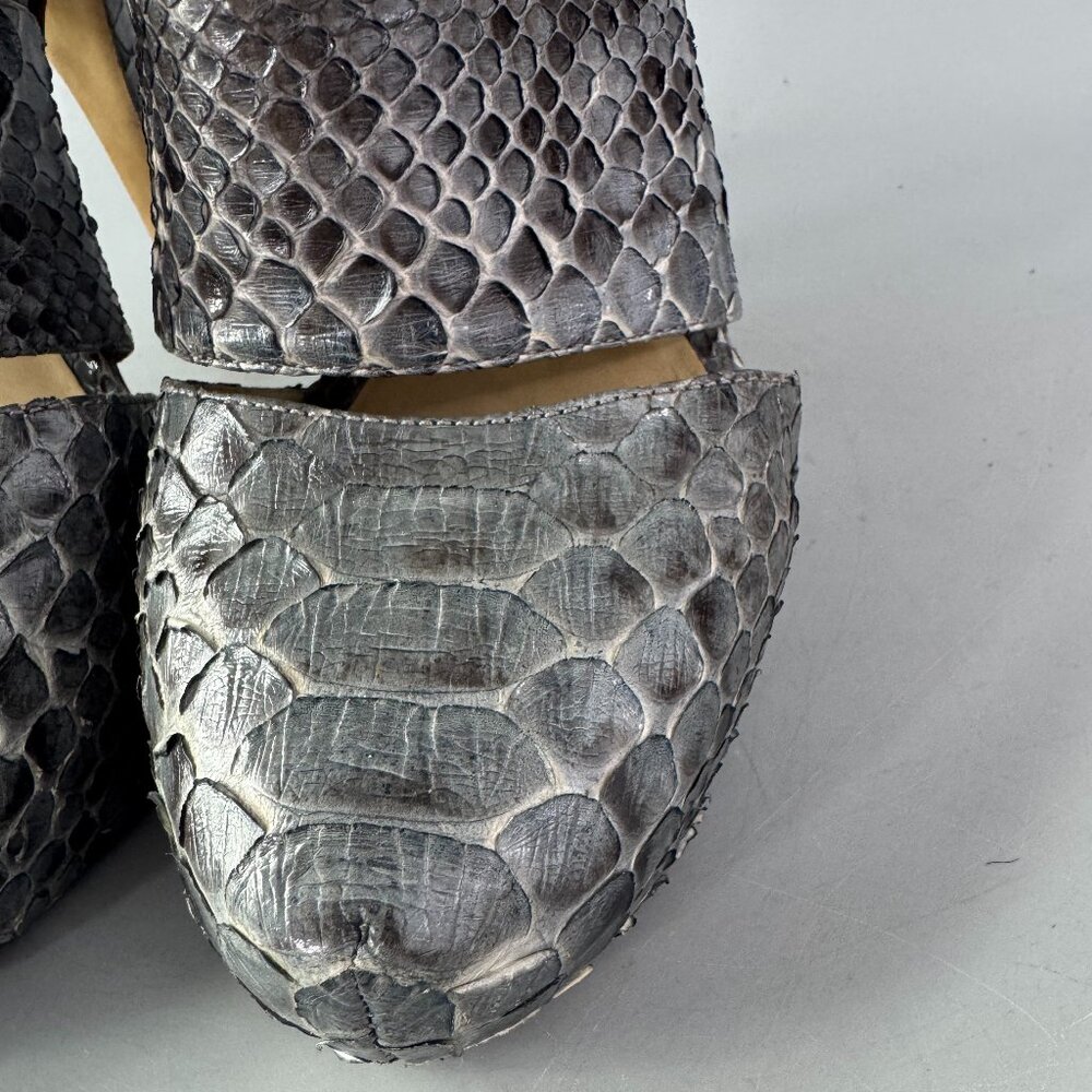 Alexandre Birman Two-Tone Python Leather Heels, S… - image 6